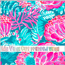 Load image into Gallery viewer, Printed Vinyl &amp; HTV Preppy Coral A Pattern 12 x 12 inch sheet