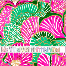 Load image into Gallery viewer, Printed Vinyl &amp; HTV Preppy Coral C Pattern 12 x 12 inch sheet