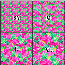 Load image into Gallery viewer, Printed Vinyl &amp; HTV Preppy Coral G Pattern 12 x 12 inch sheet