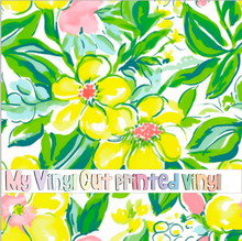 Load image into Gallery viewer, Printed Vinyl &amp; HTV Preppy Floral D Pattern 12 x 12 inch sheet