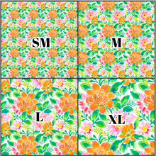 Load image into Gallery viewer, Printed Vinyl &amp; HTV Preppy Floral E Pattern 12 x 12 inch sheet