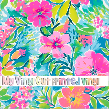 Load image into Gallery viewer, Printed Vinyl &amp; HTV Preppy Floral G Pattern 12 x 12 inch sheet