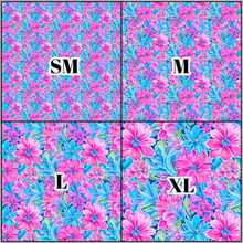 Load image into Gallery viewer, Printed Vinyl &amp; HTV Preppy Florals J Pattern 12 x 12 inch sheet