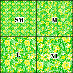 Printed Vinyl & HTV Preppy Florals P Pattern 12 x 12 inch sheet