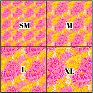 Printed Vinyl & HTV Preppy Florals Q Pattern 12 x 12 inch sheet