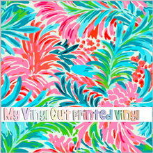 Load image into Gallery viewer, Printed Vinyl &amp; HTV Preppy Fronds B Pattern 12 x 12 inch sheet