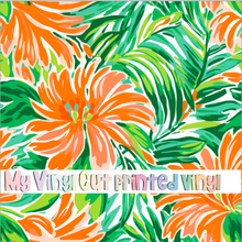 Load image into Gallery viewer, Printed Vinyl &amp; HTV Preppy Fronds N Pattern 12 x 12 inch sheet