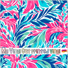 Load image into Gallery viewer, Printed Vinyl &amp; HTV Preppy Fronds R Pattern 12 x 12 inch sheet
