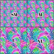 Load image into Gallery viewer, Printed Vinyl &amp; HTV Preppy Fronds T Pattern 12 x 12 inch sheet