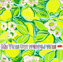 Load image into Gallery viewer, Printed Vinyl &amp; HTV Preppy Fruit I Pattern 12 x 12 inch sheet