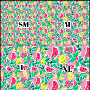 Printed Vinyl & HTV Preppy Fruit M Pattern 12 x 12 inch sheet