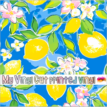 Load image into Gallery viewer, Printed Vinyl &amp; HTV Preppy Lemons A Pattern 12 x 12 inch sheet