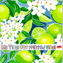 Load image into Gallery viewer, Printed Vinyl &amp; HTV Preppy Lemons G Pattern 12 x 12 inch sheet