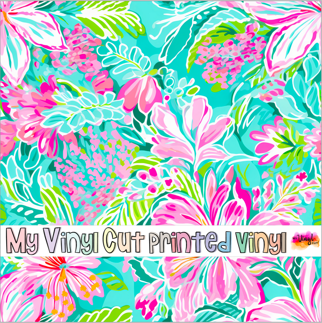 Printed Vinyl & HTV Preppy Paradise B Patterns 12 x 12 inch sheet