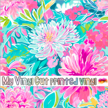 Load image into Gallery viewer, Printed Vinyl &amp; HTV Preppy Paradise C Patterns 12 x 12 inch sheet