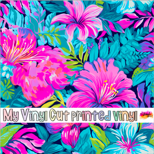 Printed Vinyl & HTV Preppy Paradise F Patterns 12 x 12 inch sheet