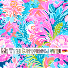 Load image into Gallery viewer, Printed Vinyl &amp; HTV Preppy Paradise G Patterns 12 x 12 inch sheet