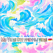 Load image into Gallery viewer, Printed Vinyl &amp; HTV Preppy Vacation A Pattern 12 x 12 inch sheet