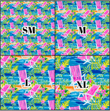 Load image into Gallery viewer, Printed Vinyl &amp; HTV Preppy Vacation B Pattern 12 x 12 inch sheet