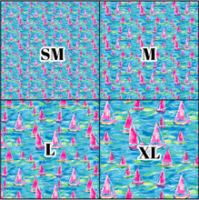 Load image into Gallery viewer, Printed Vinyl &amp; HTV Sailboat C Pattern 12 x 12 inch sheet