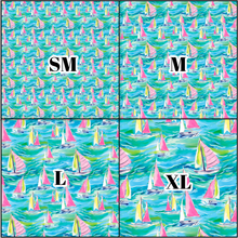 Load image into Gallery viewer, Printed Vinyl &amp; HTV Sailboat G Pattern 12 x 12 inch sheet