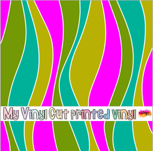 Load image into Gallery viewer, Printed Vinyl | Mod Wavy Stripes I | Permanent Removable Adhesive | Permanent Glitter Adhesive | HTV | Glitter HTV | 12 x 12 inches | ONE Sheet