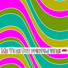 Load image into Gallery viewer, Printed Vinyl | Mod Wavy Stripes J | Permanent Removable Adhesive | Permanent Glitter Adhesive | HTV | Glitter HTV | 12 x 12 inches | ONE Sheet