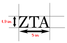 Load image into Gallery viewer, ZTA | Zeta Tau Alpha DAD | Vinyl Decal | Car Decal | Laptop Decal | Transfer Decal |