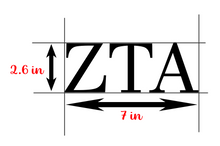Load image into Gallery viewer, ZTA | Zeta Tau Alpha DAD | Vinyl Decal | Car Decal | Laptop Decal | Transfer Decal |