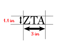 Load image into Gallery viewer, ZTA | Zeta Tau Alpha DAD | Vinyl Decal | Car Decal | Laptop Decal | Transfer Decal |
