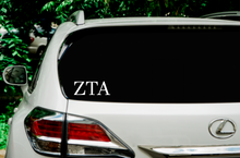 Load image into Gallery viewer, ZTA | Zeta Tau Alpha | Vinyl Decal | Car Decal | Laptop Decal | Transfer Decal |