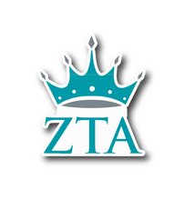 Load image into Gallery viewer, Sticker | ZTA | Zeta Tau Alpha Logo | Waterproof Vinyl Sticker | White | Clear | Permanent | Removable | Window Cling | Glitter | Holographic (Copy)