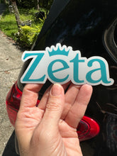 Load image into Gallery viewer, Zeta Tau Alpha Greek Logo Sorority Refrigerator Magnet 4 x 2 1/2 inches