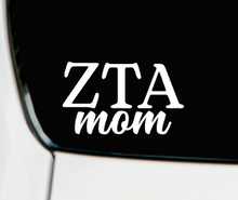 Load image into Gallery viewer, ZTA | Zeta Tau Alpha MOM | Vinyl Decal | Car Decal | Laptop Decal | Transfer Decal |