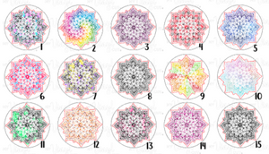 Sticker Mandala 16 designs to choose from
