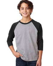 Load image into Gallery viewer, Next Level Youth CVC 3/4 Sleeve Raglan