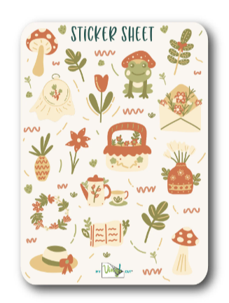 Cute Sticker Sheet Kawaii Stickers for Journaling, Planning Vinyl