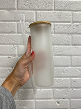 Load image into Gallery viewer, Drinkware 16 or 30 oz BLANK Clear, Frosted, Ombre Color Glass Soda Can Shaped Drinking Glass Coated for Sublimation