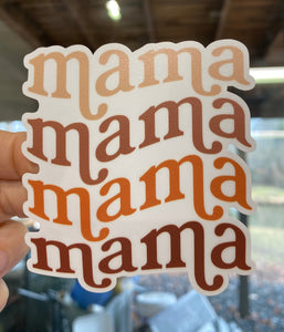Sticker | 1N | Mama | Waterproof Vinyl Sticker | White | Clear | Permanent | Removable | Window Cling | Glitter | Holographic