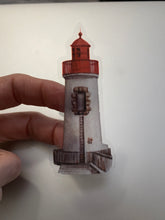 Load image into Gallery viewer, Sticker | 41G | Lighthouse | Waterproof Vinyl Sticker | White | Clear | Permanent | Removable | Window Cling | Glitter | Holographic