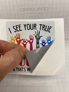 Sticker 43H True Colors Autism Awareness