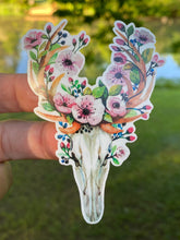 Load image into Gallery viewer, Sticker H9 Bohemian Deer Skull with Flowers