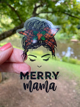 Load image into Gallery viewer, Sticker | 26D | Merry Mama | Waterproof Vinyl Sticker | White | Clear | Permanent | Removable | Window Cling | Glitter | Holographic