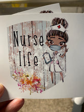 Load image into Gallery viewer, Waterslide Decal Nurse Life Blue background