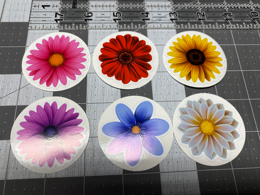 Set of 6 Mini Stickers Little Flowers