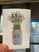 Load image into Gallery viewer, Sticker 37C Lavender Flowers in a Mason Jar