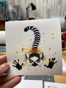 Waterslide Decal Lemur