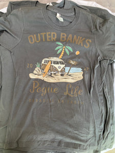 Outer Banks White or Gray Cotton Ladies T Shirt