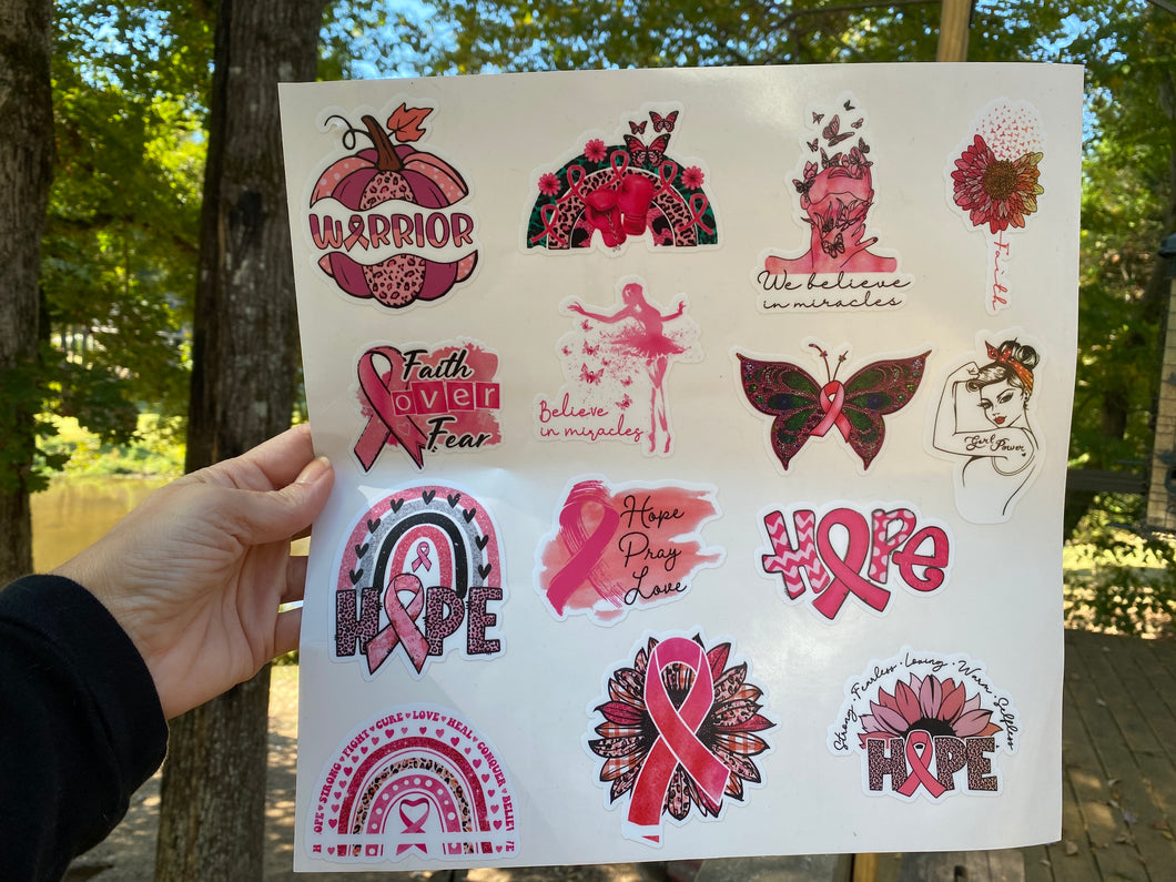 Sticker Sheet Breast Cancer Awareness Full Sheet