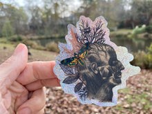 Load image into Gallery viewer, Sticker | 55 | Muscle Skull | Waterproof Vinyl Sticker | White | Clear | Permanent | Removable | Window Cling | Glitter | Holographic